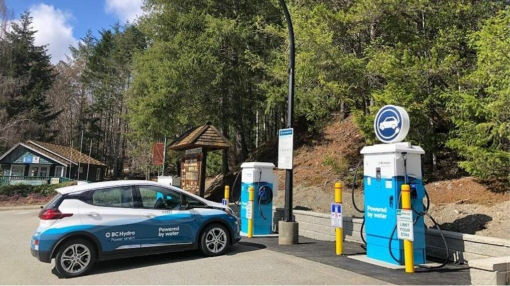 The electric vehicle charging station in Gold River, B.C. was installed by BC Hydro.