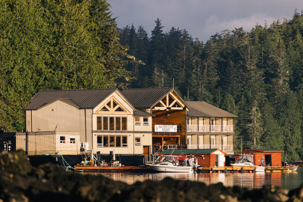 The Walters Cove Fishing Resort floating hotel building