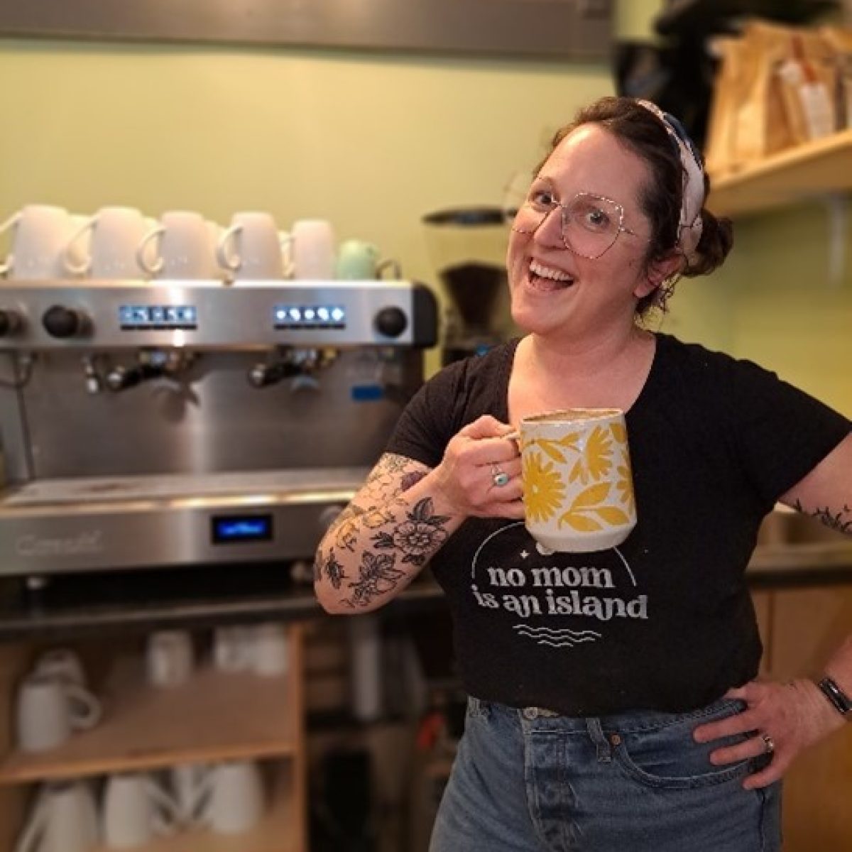 Jen Demler, co-owner Ground Up Coffee, Gabriola Island.